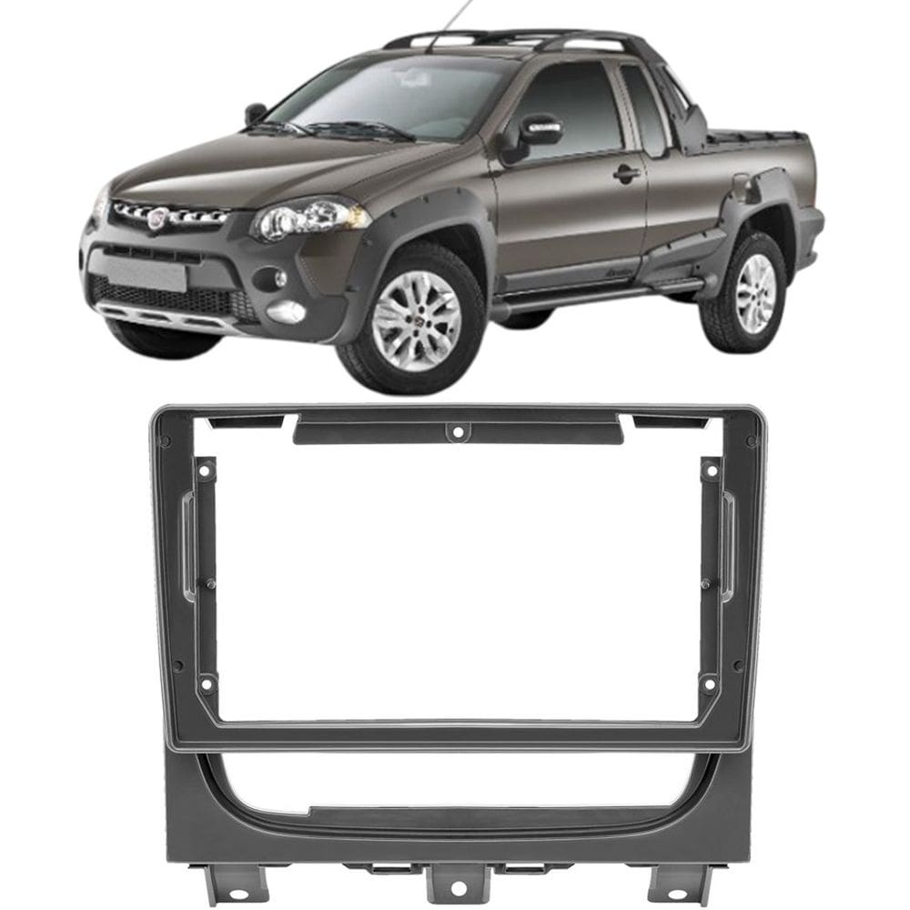 Moldura 9 Polegadas Strada Adventure Trekking Working 2013 à 2020 Grafite Painel Central Multimidia