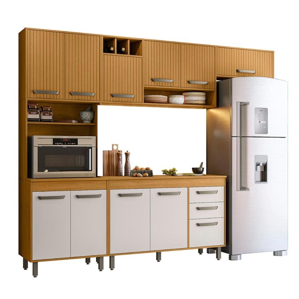 Armario de Cozinha Malta com 11 Portas e 2 Gavetas