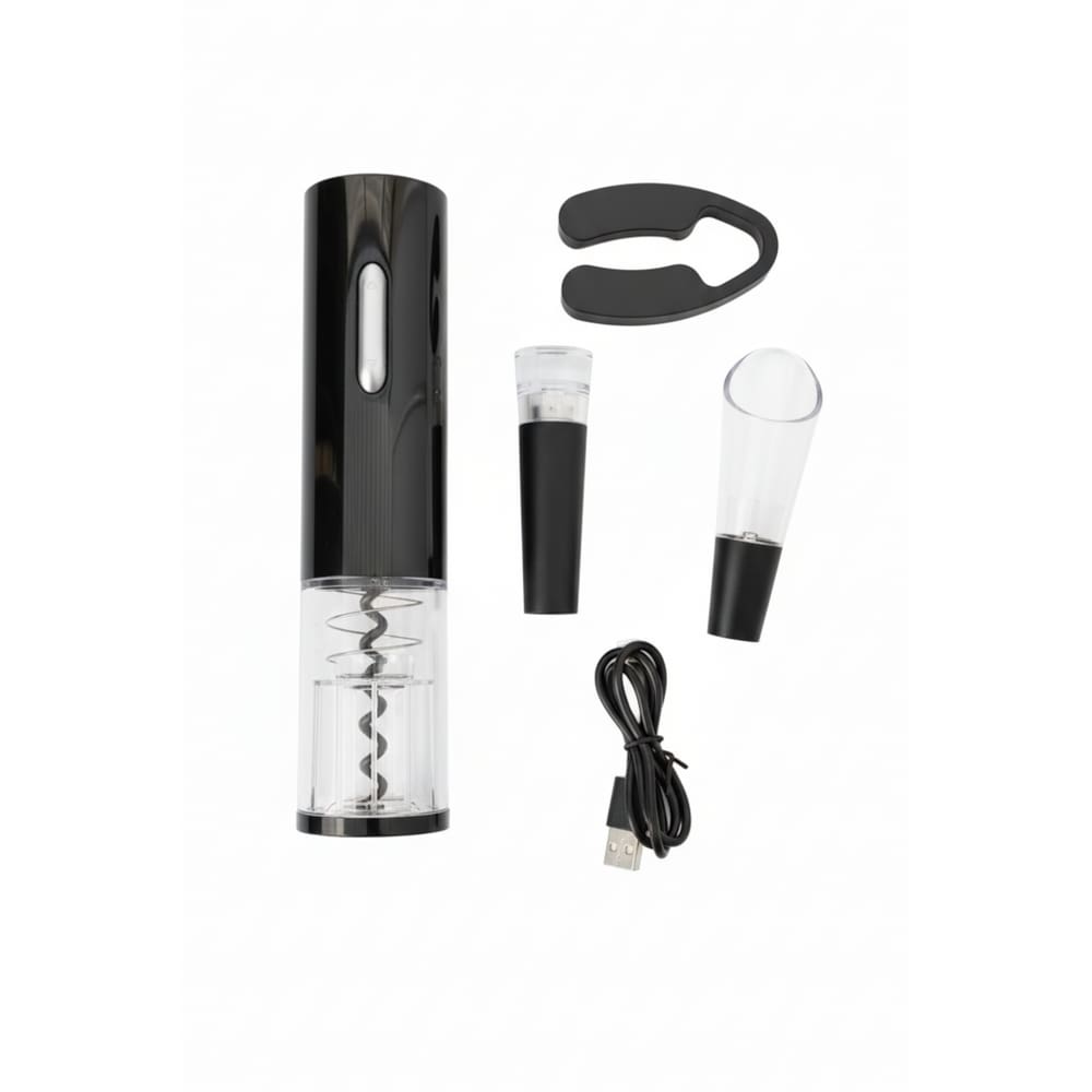 Kit Abridor de Vinho Saca Rolha Elétrico Automático sem Fio à Pilha com Acessórios Lorben