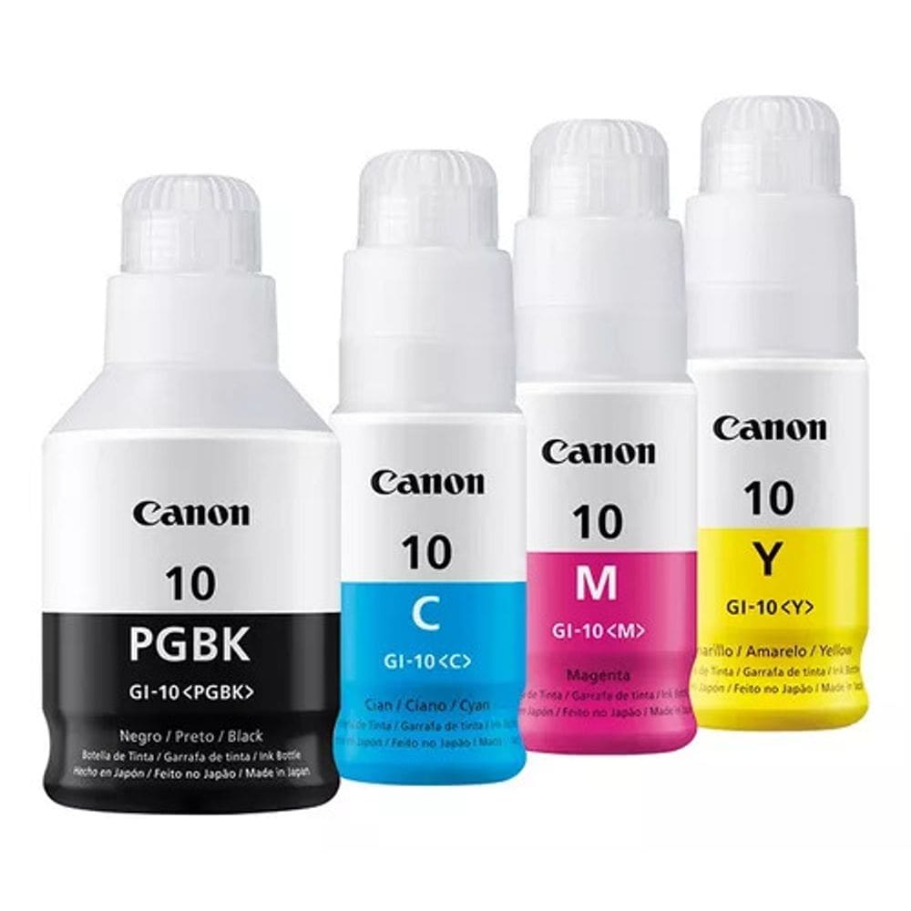 Kit 4 Refil de Tinta Canon Gl-10 Gl10 G6010 G5010 G5011 G6011 Preto- Amarelo -magenta -ciano