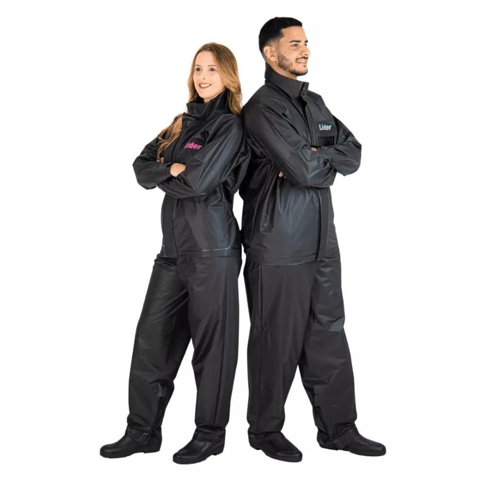 Kit 2 Capas De Chuva Impermeável Feminina + Masculina Tam G Líder Protercapas