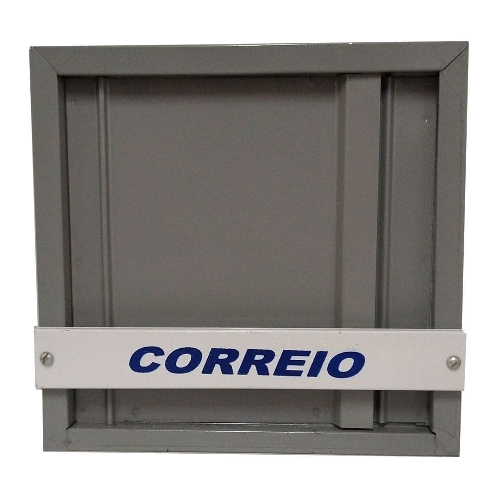 Caixa de Correio Vertical Cinza para Portão e Grade - Aço Reforçado SF53