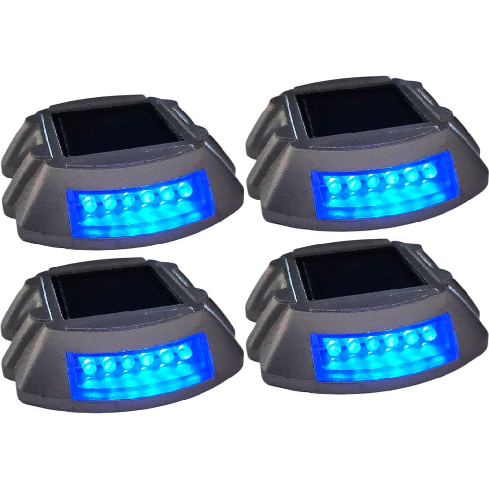 Tacha Solar Viaria Olho de Gato Kit 4 Uni Relfetiva Estrada Rodovia Segurança Obra Transito Pavimentaçao Veiculos