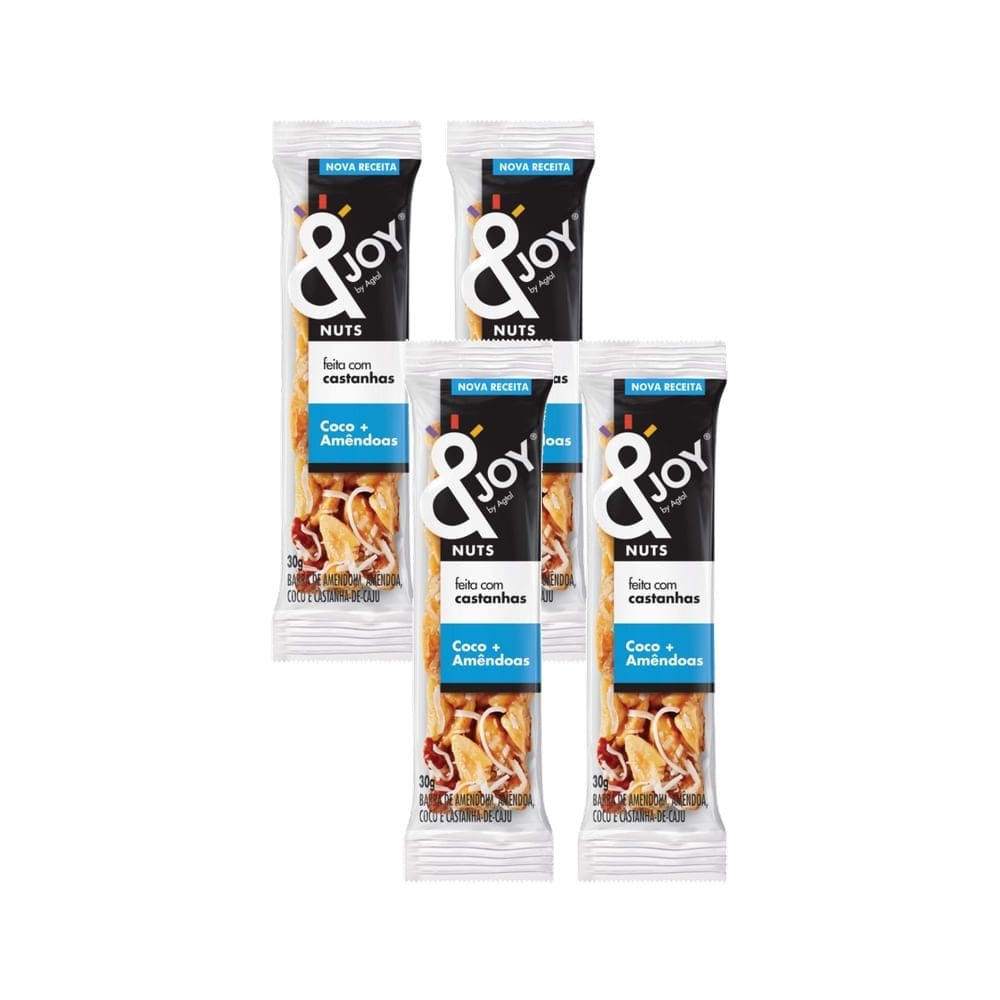 Kit 2 Barra de Cereais &Joy Mixed Nuts Coco e Amêndoa Caixa com 2 Unidades de 30g cada