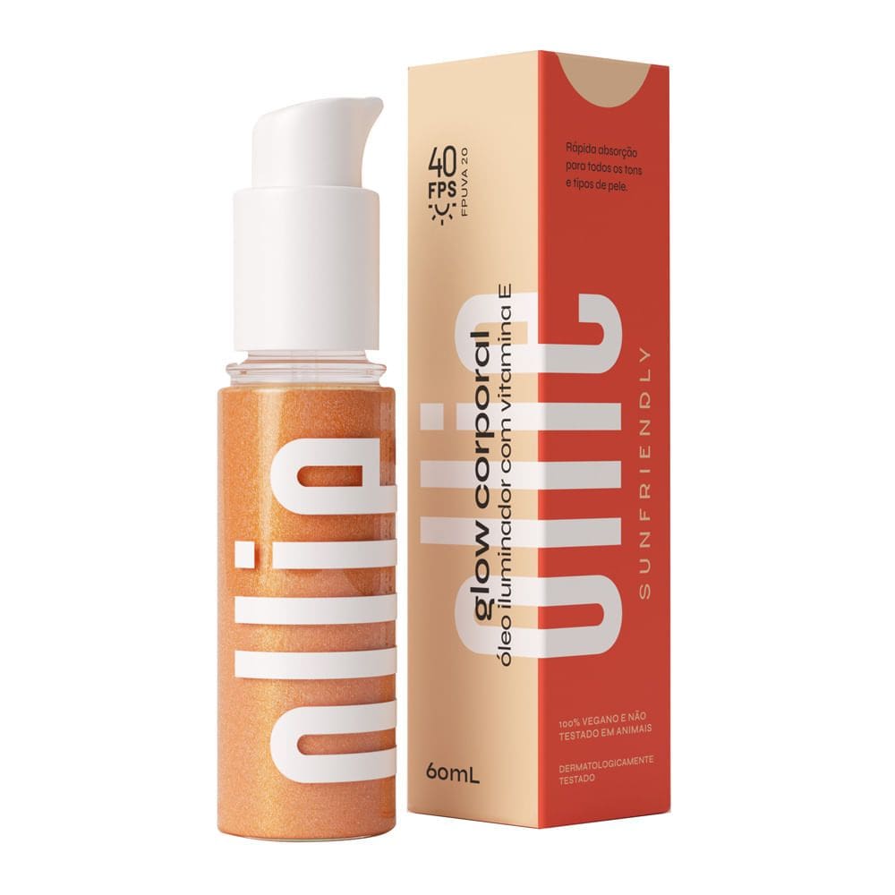 Óleo Iluminador Glow Corporal Ollie Sunfriendly FPS 40 com Vitamina E 60ml