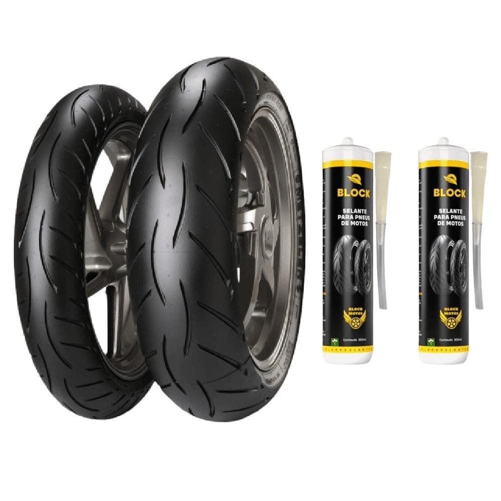 Par Pneu Cbx 250 Twister Fazer 250 140/60r17 + 100/80r17 Tl M5 Metzeler + Selantes