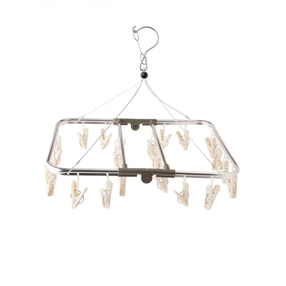 Varal Dobrável Para Roupas Intimas/Delicadas Com 24 Prendedores