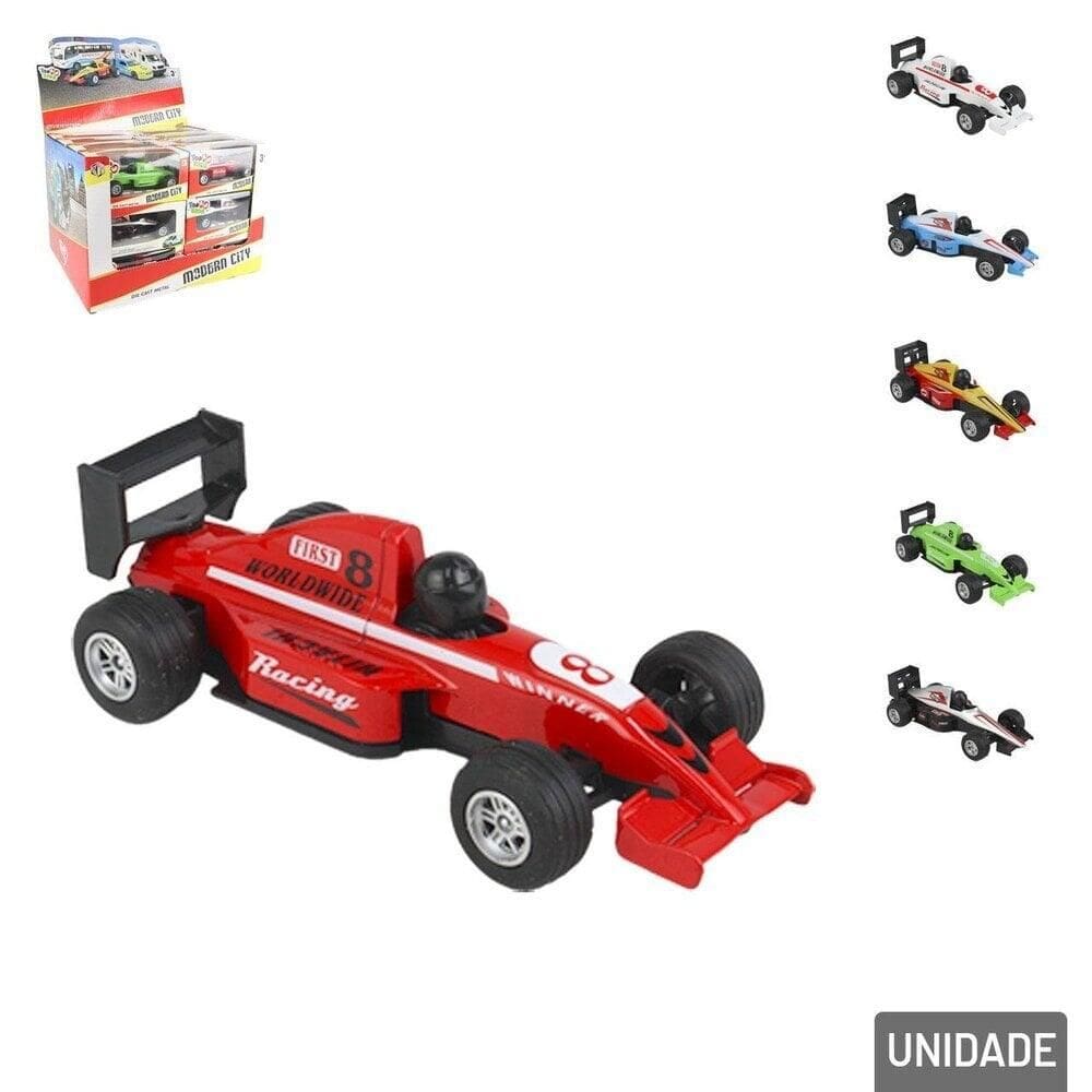 Carrinho de Fricção Metal Fórmula 1 - Tudo em Caixa