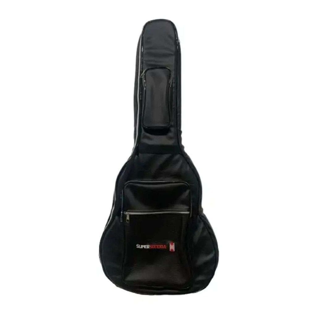 Capa Violão Folk Super Premium Pelúcia Caramelo - Viasom