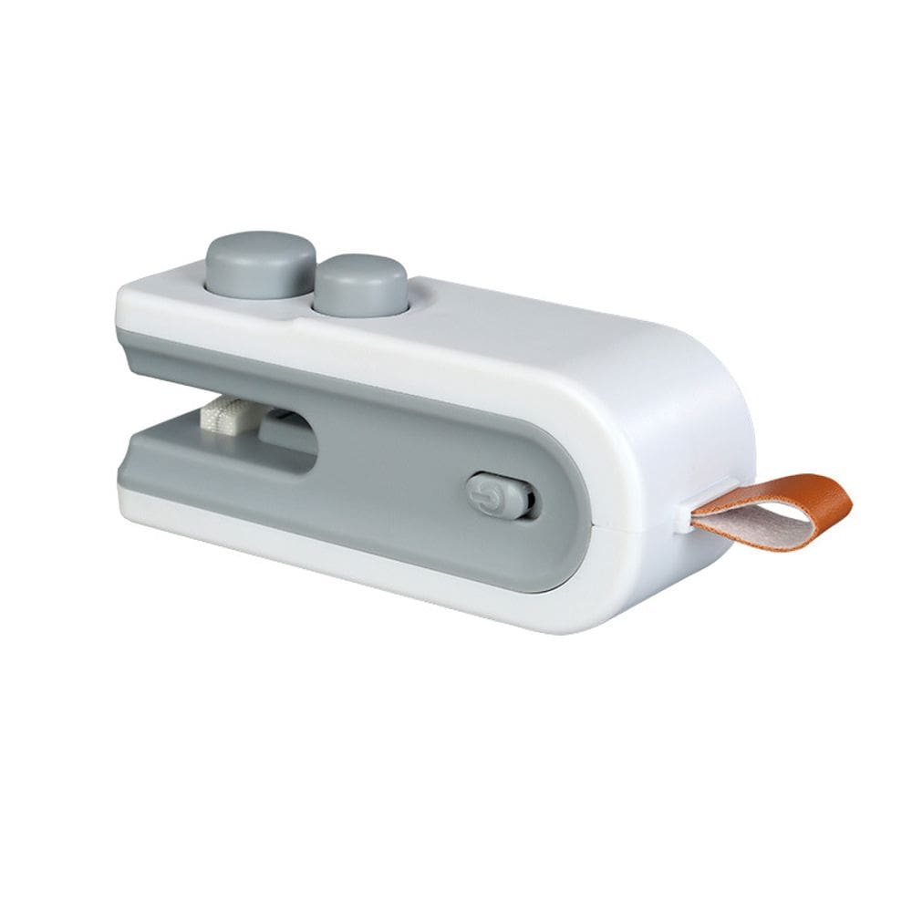 Mini seladora a vácuo portátil para sacolas plásticas compacta branca