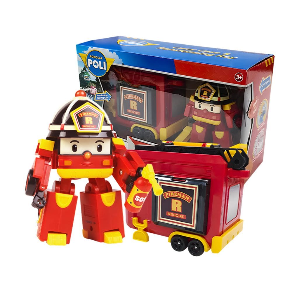Estojo de transporte e brinquedo transformador Robocar POLI Roy