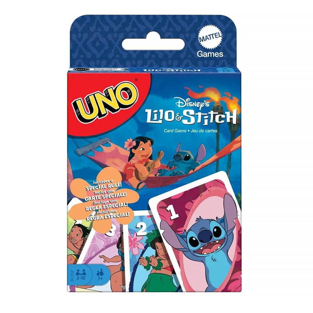 Jogo de Cartas UNO Disney Lilo Stitch 112 Cartas JCC10 - Mattel
