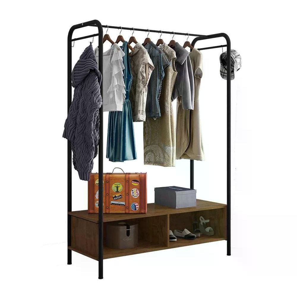 Guarda Roupa Closet Milão 9017 Preto/Demolição Fosco