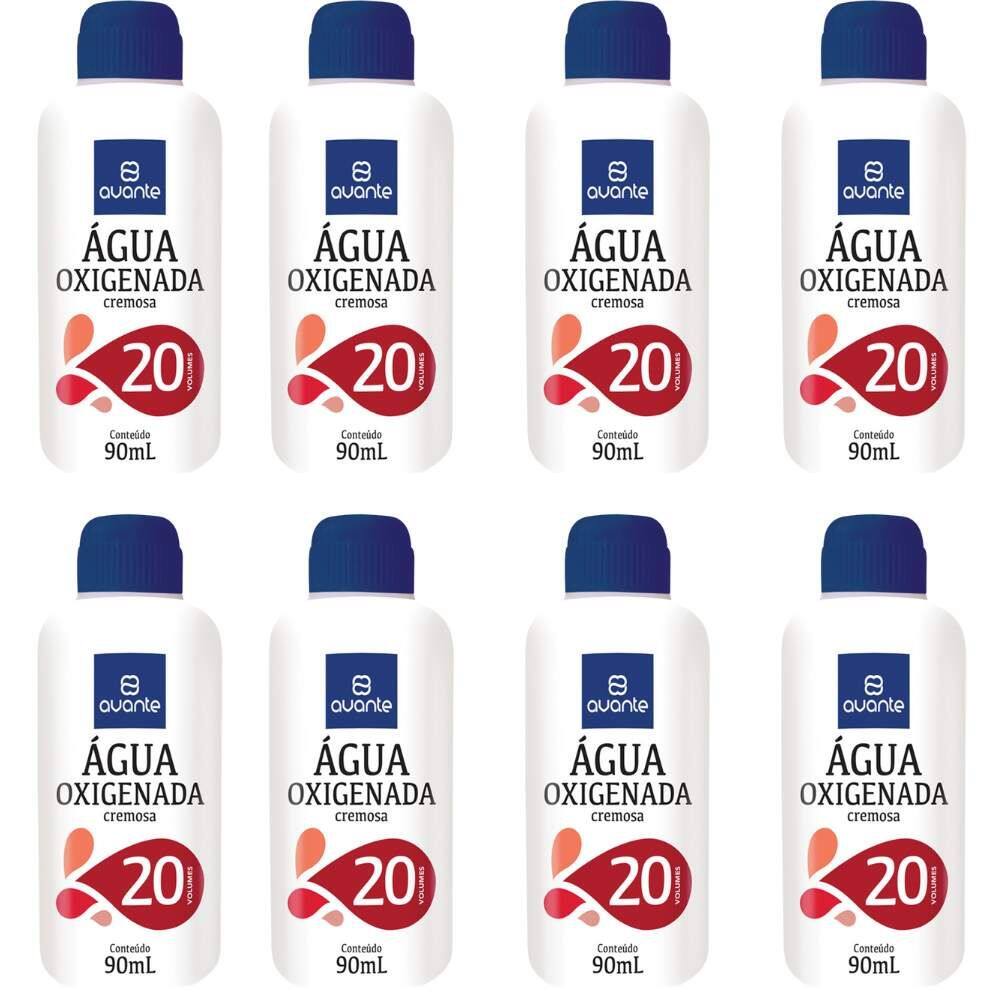 Kit 8 Água Oxigenada Cremosa Avante 20 Volumes 90ml
