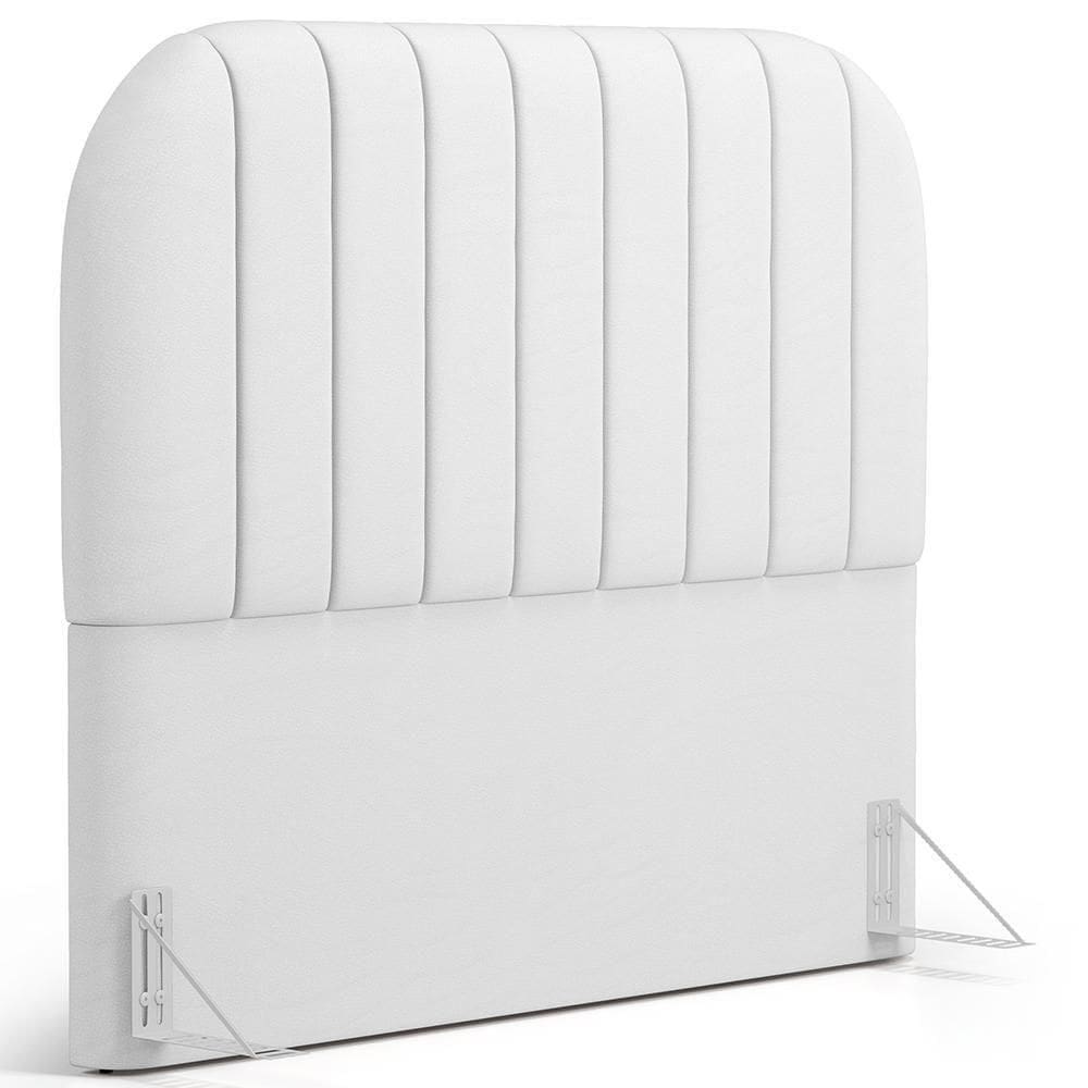 Cabeceira Cama Box Casal Estofada Orgânica 140cm Alice W01 Facto Branco - Lyam Decor