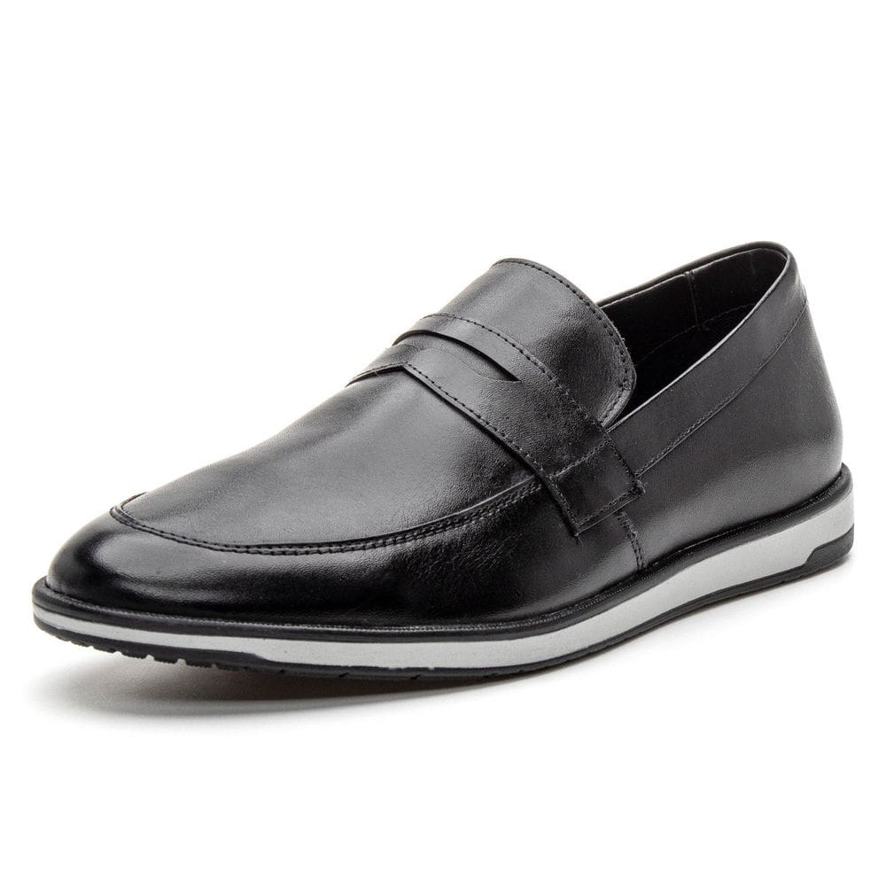 4703BGI- Sapato social Loafer masculino em couro nobre forrado