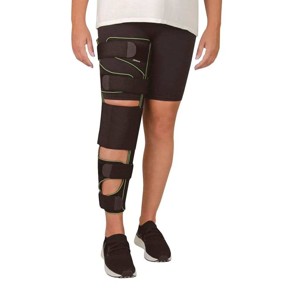 Imobilizador Ergonômico Longo Mercur para Joelho Estreito Tamanho P Preto 1 Unidade