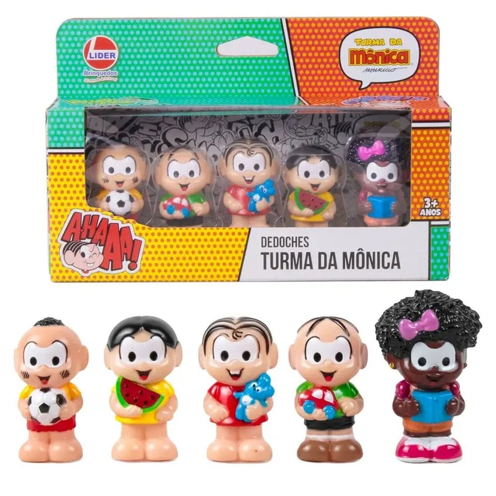 Miniaturas Dedoches Turma Da Mônica - Lider Brinquedos 3767