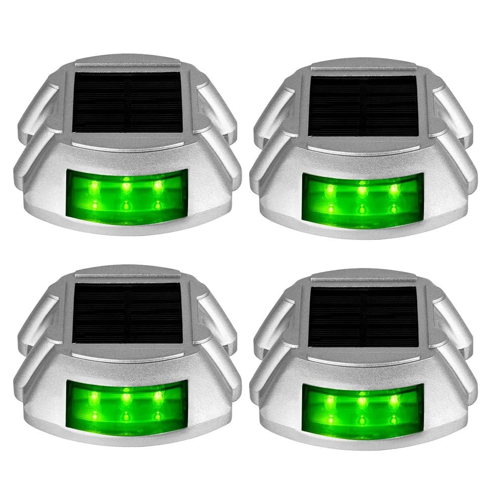 Tacha Solar Sinalizador Viario Kit 4 Uni Olho de Gato Iluminaçao Rodovia Estrada Avenida Pista Transito Obra Segurança