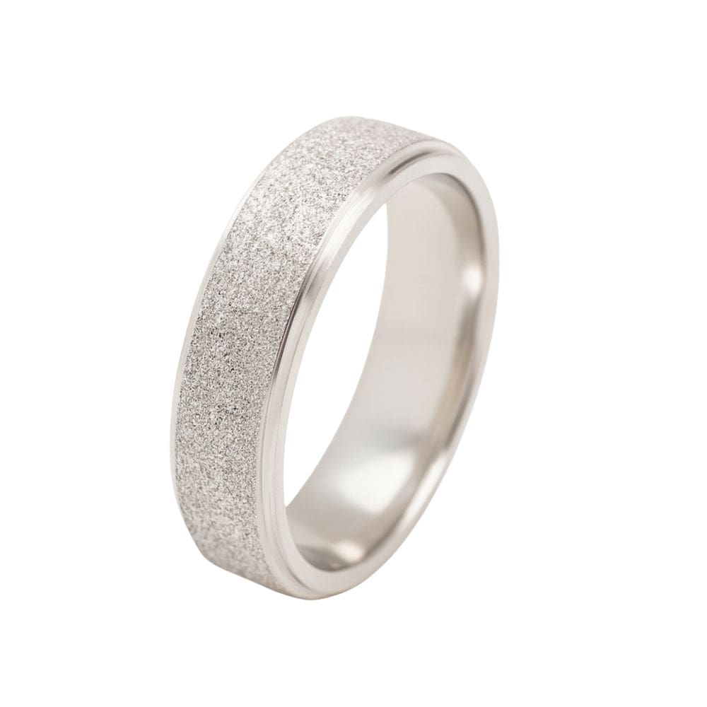 Anel Aparador Brilho Prateado Zircônia em Aço Inoxidável