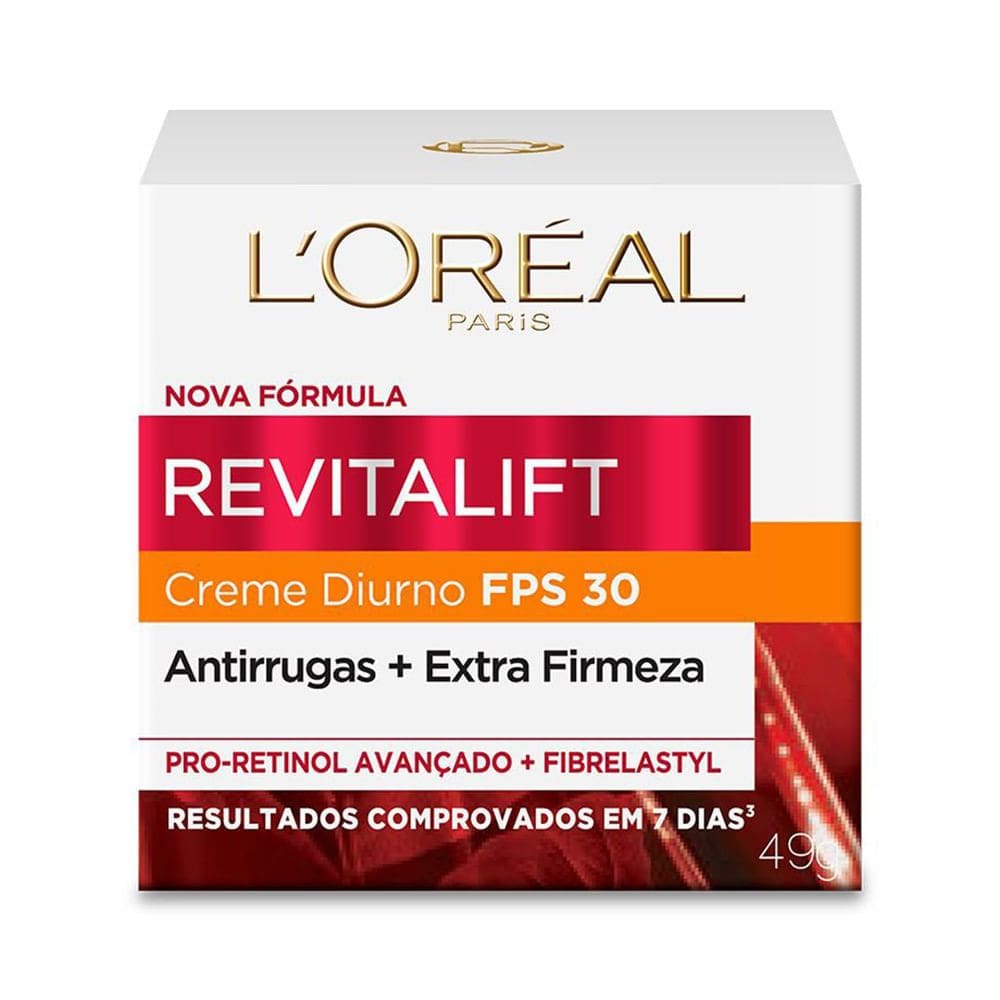 Creme Hidratante Facial Anti-idade L`Oréal Paris Revitalift Pro-Retinol Diurno FPS 30, 49g