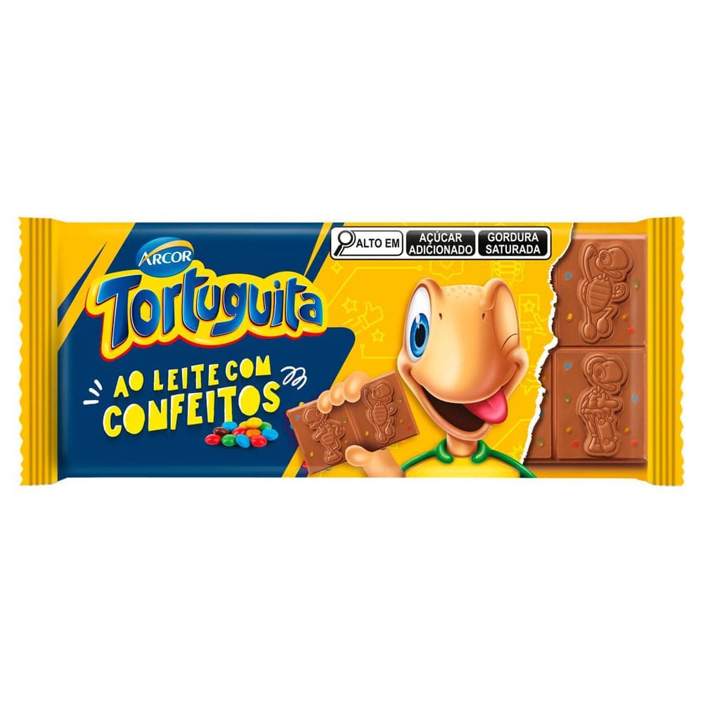 Chocolate Arcor Tortuguita ao Leite com Confeitos 80g