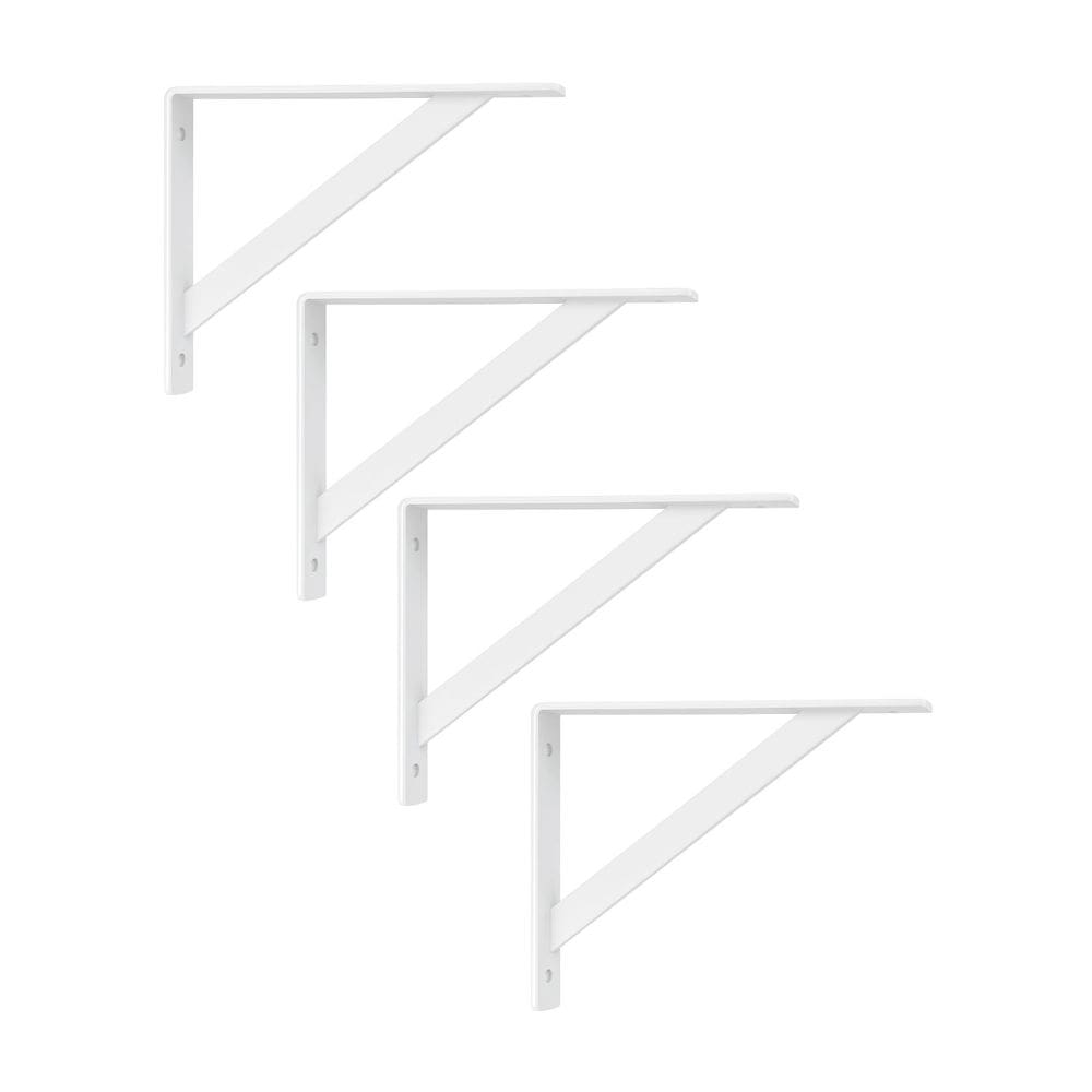 Kit 4 Mãos Francesas Reforçadas 40x23 cm Branco ou Preto Aço - NV707/NV727