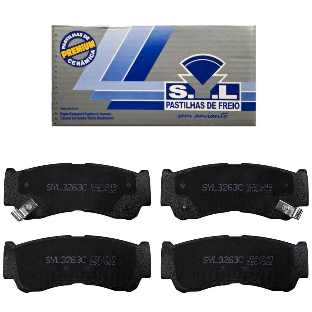 Jogo de Pastilhas de Freio Cerâmica Traseira Syl3263C P/ Santa Fé 2.7 V6 4x4 2007 a 2009