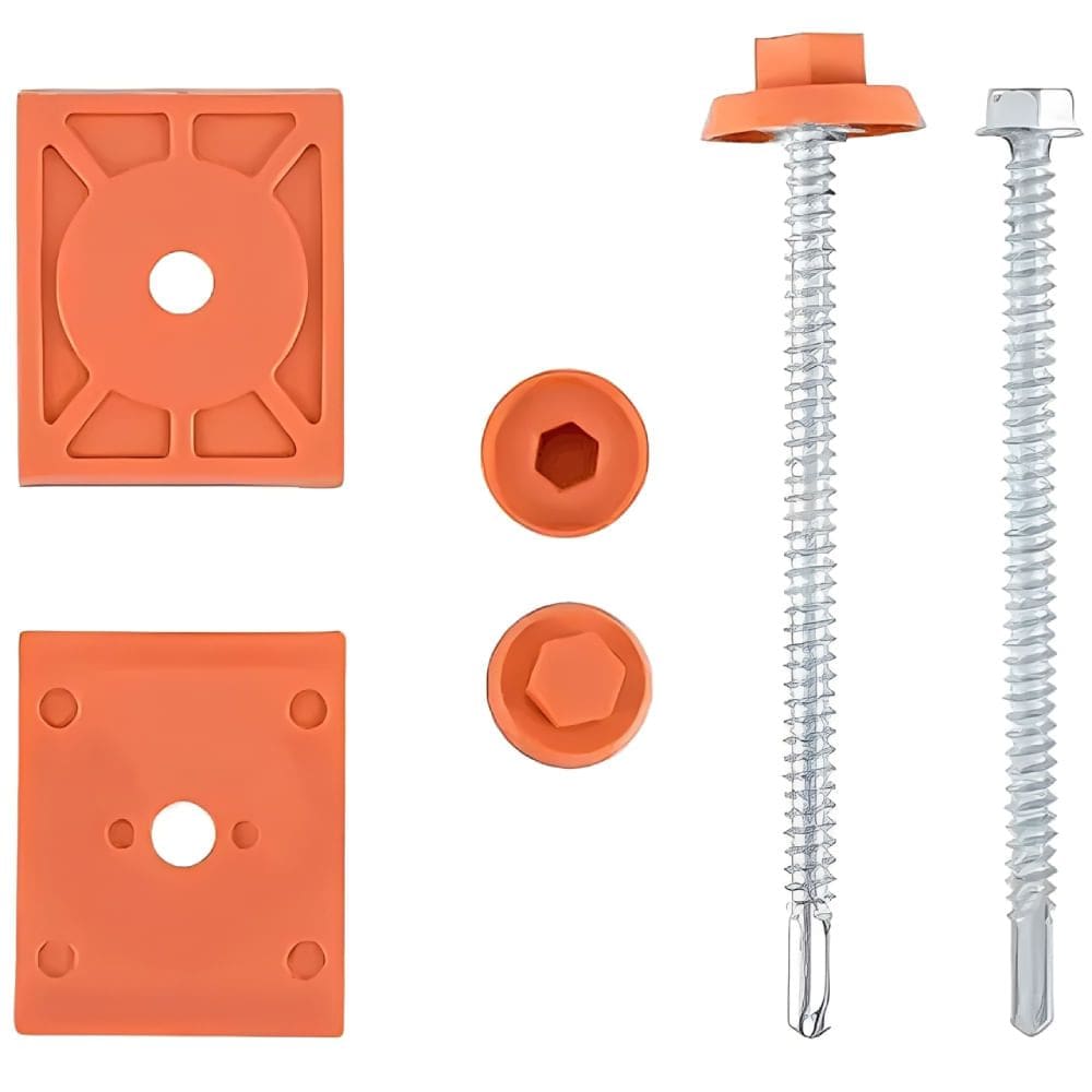 Kit Vedação e Fixação para Telha PVC Plan 6 Ondas com 20 Peças - P4010005 - AFORT