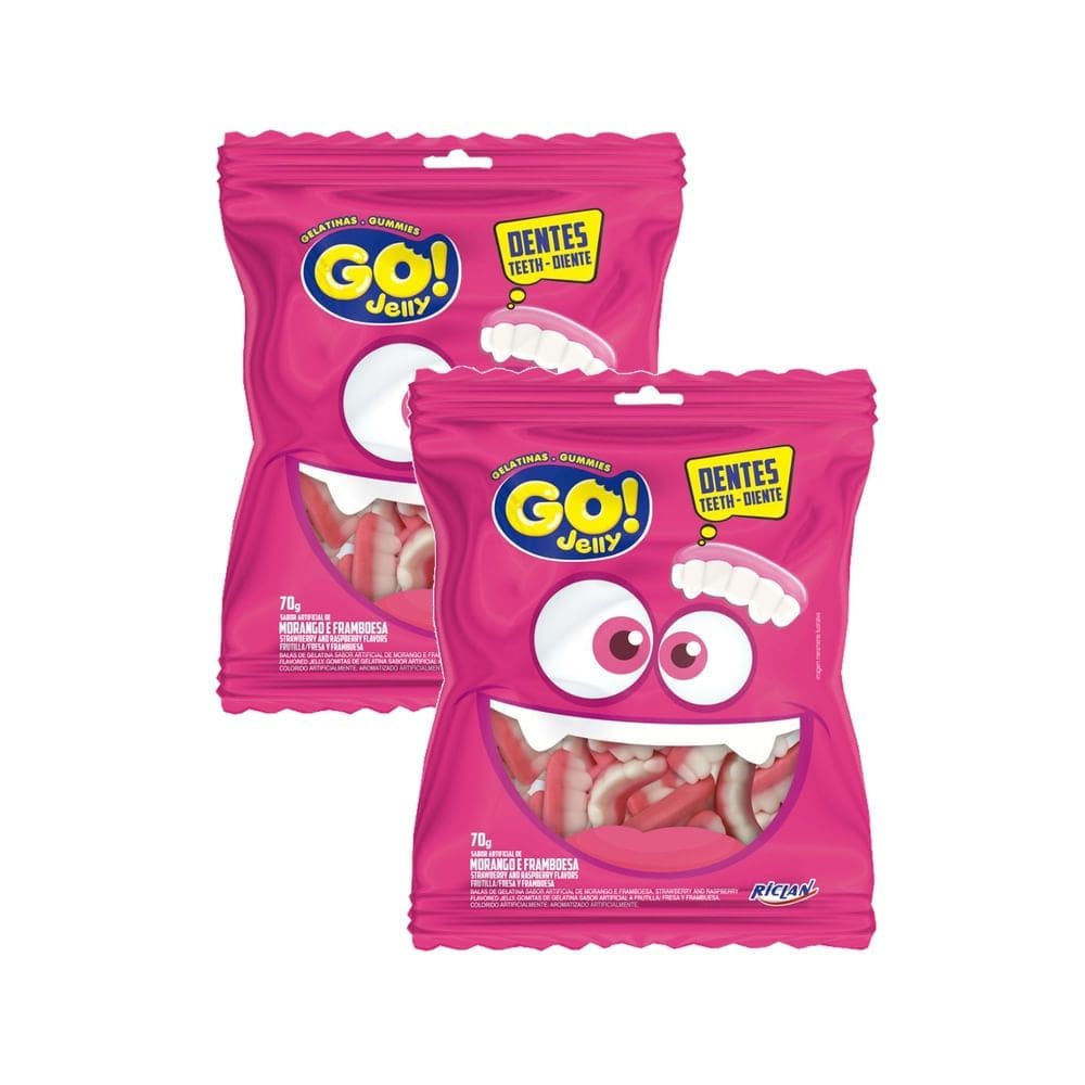 Kit 2 Bala GO! Jelly Dentadura 70g