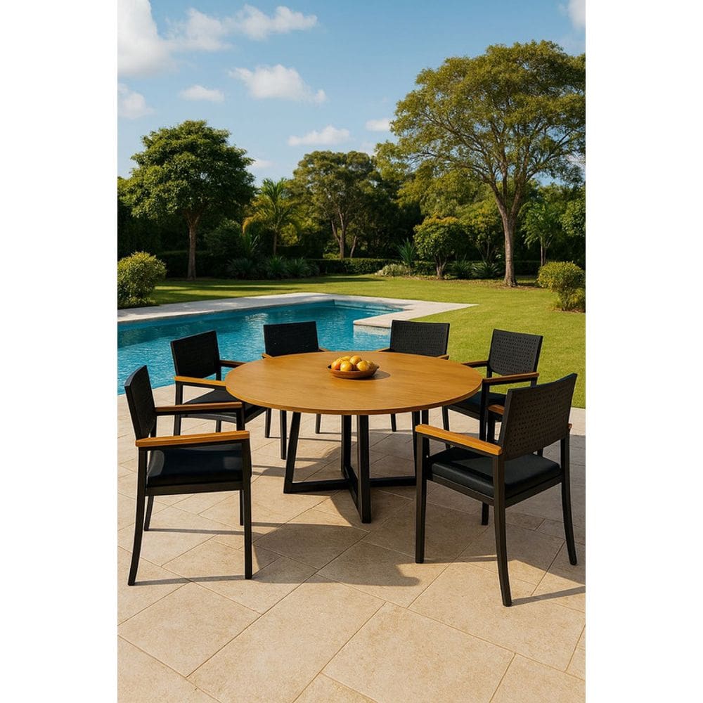 Conjunto Náutico de Área Gourmet 6 Cadeiras 1,50m - Solara