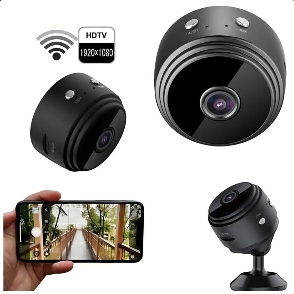 Mini Câmera Espiãa A9 Wi-Fi com Visão Noturna e Sensor