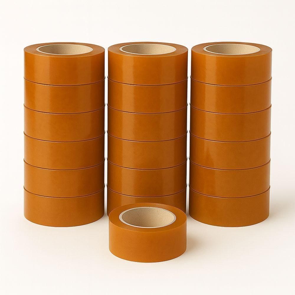 Kit 19 Fitas Adesiva Larga Durex Laranja 250m Embalagem Fechamento Caixa Uso Geral Resistente