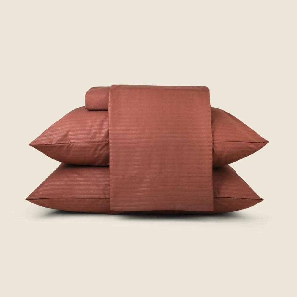 Jogo de Cama Stripes Microfibra Marrom - A\\CASA