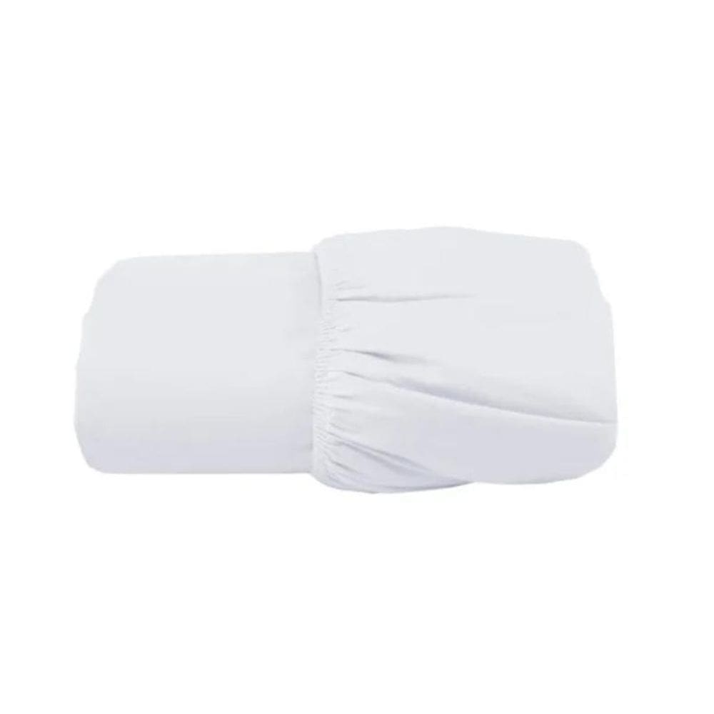 Lençol Avulso Queen C/ Elástico Premium Plus 100% Algodão Estamparia - Branco