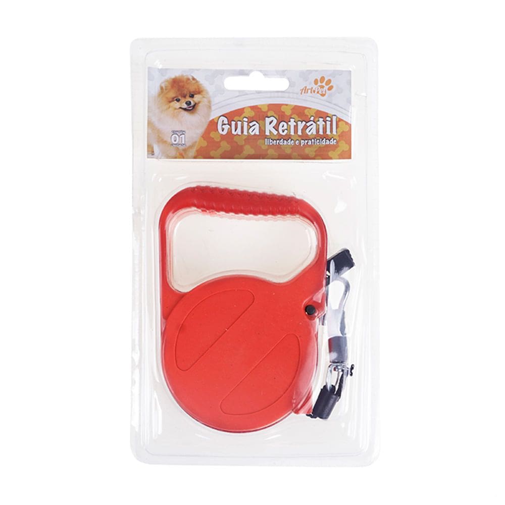 Guia Retratil para Pet 3 Metros Art House Cores 1 Unidade