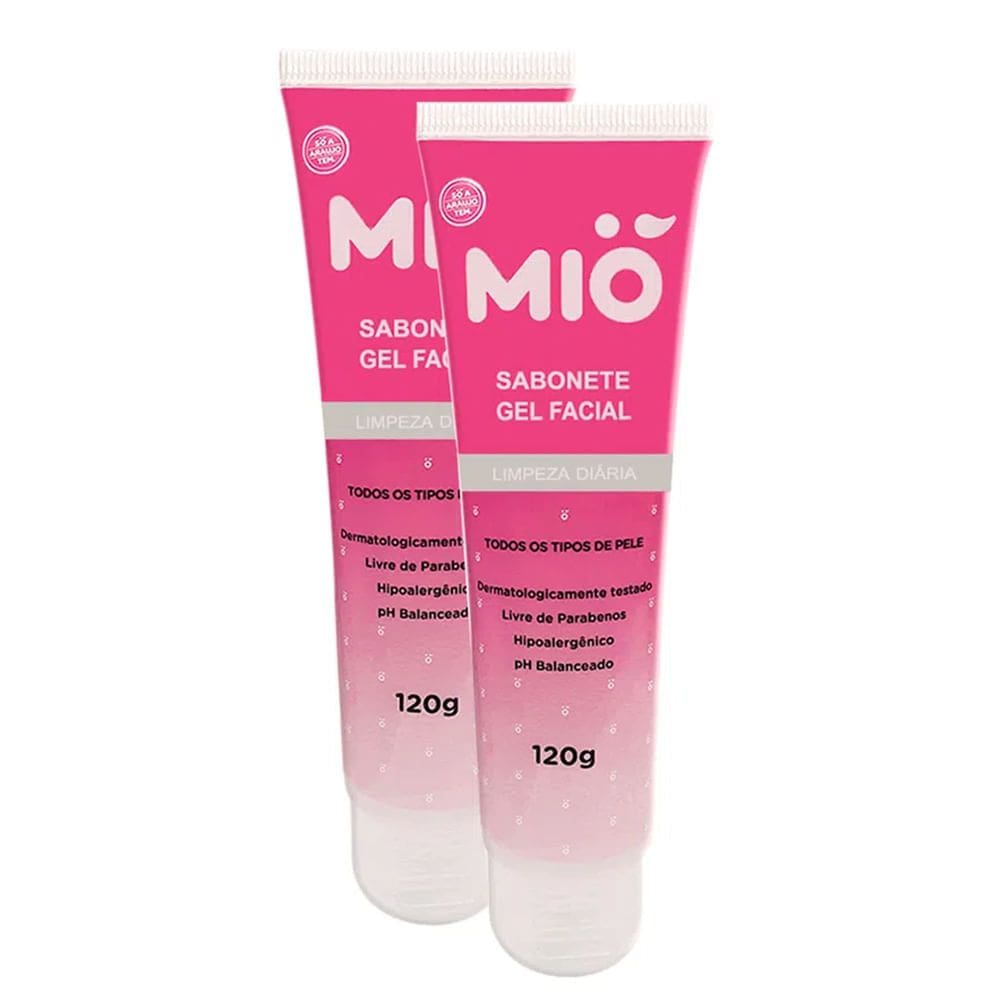 Kit Sab2 onete Gel Facial Mió Limpeza Diária para Todos os Tipos de Pele 120g