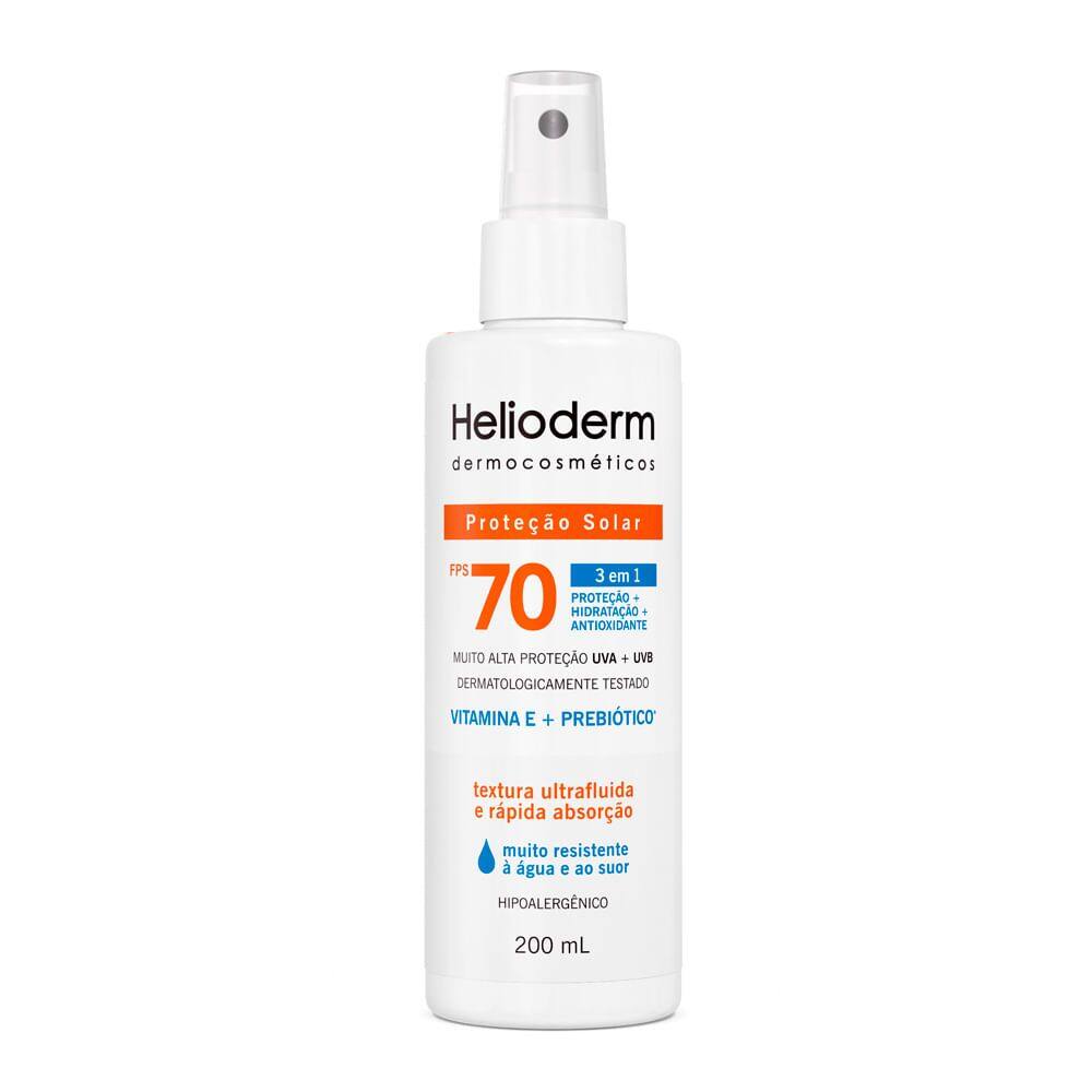 Protetor Solar Helioderm 3 em 1 FPS 70 Spray 200ml
