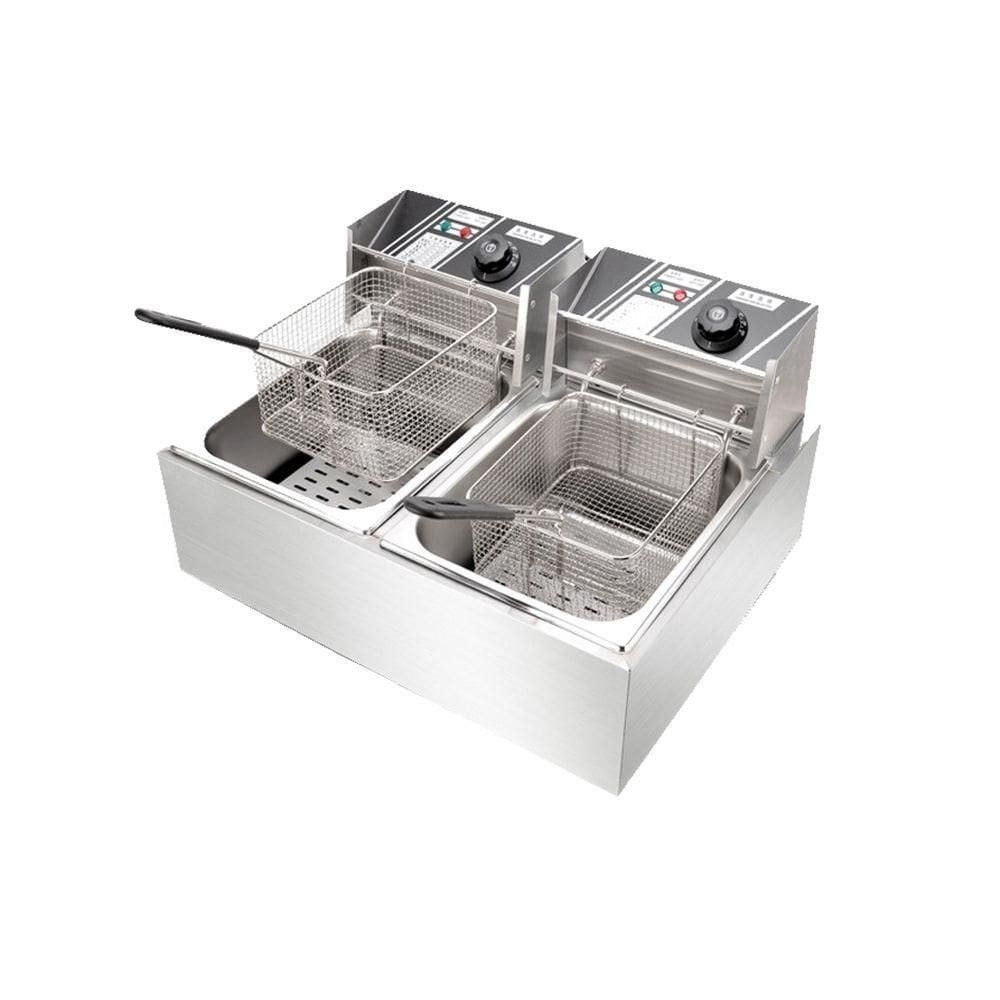 Fritadeira Elétrica 2 Cubas Aço Inox 10 Litros 110V 3600W