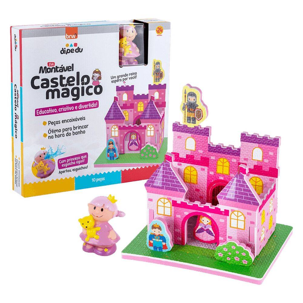 Brinquedo EVA Dipedu Montável Castelo Mágico 13 Peças - Brw 1050