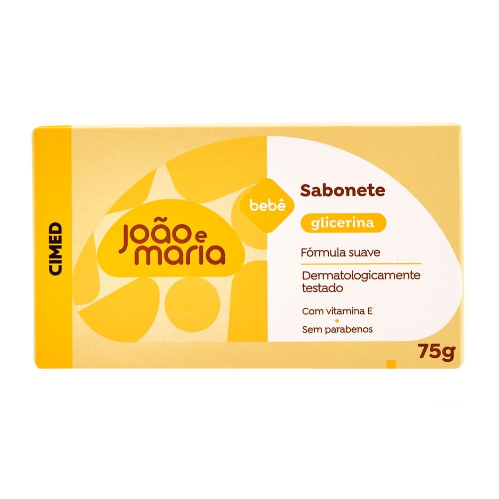 Sabonete em Barra Glicerina Cimed Bebê João e Maria 75g