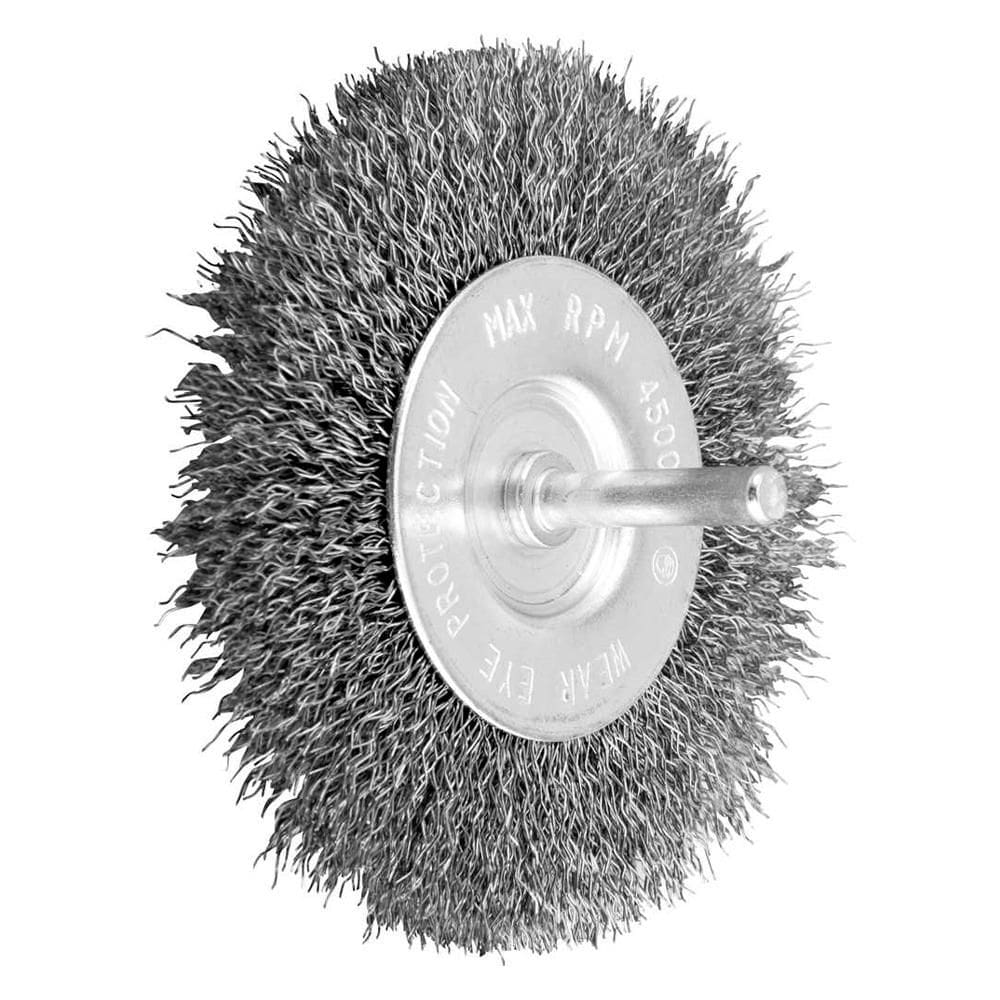 Escova Circular 4” com Cerdas em Aço Inox 4.500/min de Haste 1/4” - Vonder 63.25.450.004