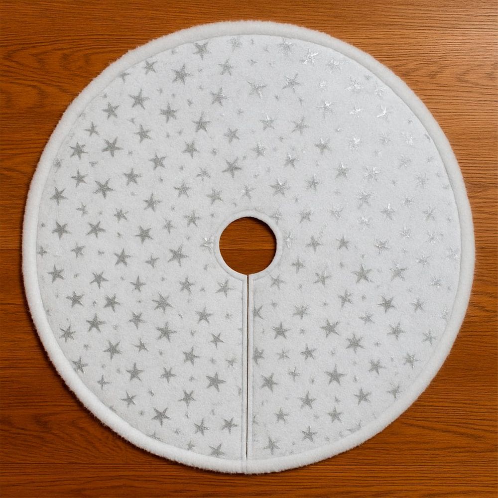 Saia Tapete Pelúcido Base Enfeite Para Árvore De Natal 60cm