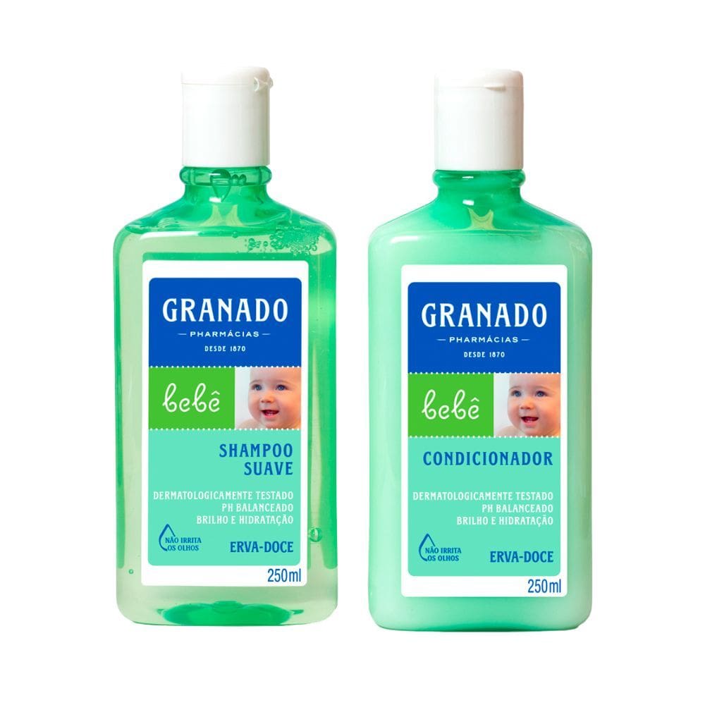 Kit 1 Shampoo Suave Granado Bebê Erva Doce 250ml