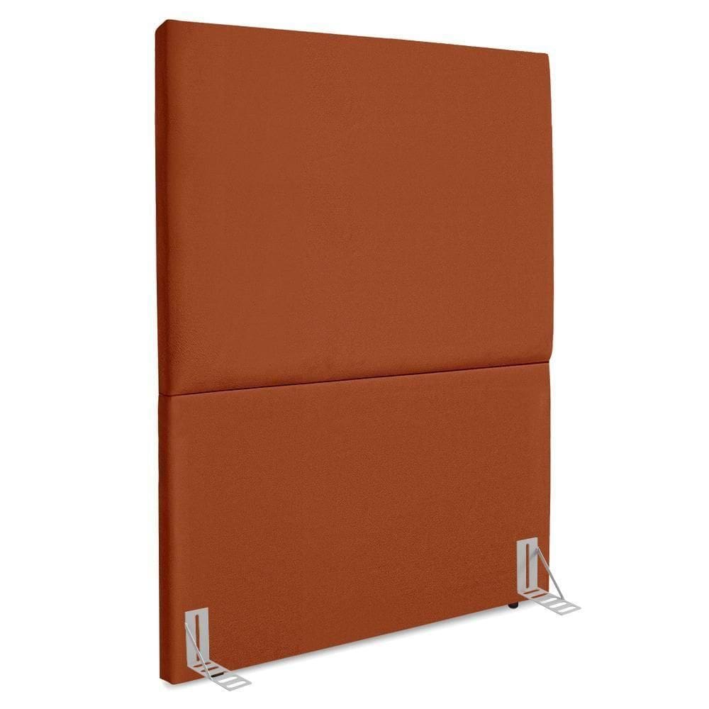Cabeceira Solteiro 90 Cm Com Frame Luna Suede Artte Terracota