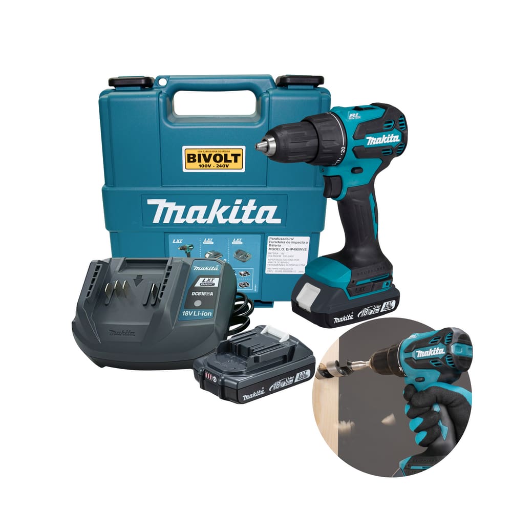 Parafusadeira/furadeira Impacto A Bateria Dhp490wve