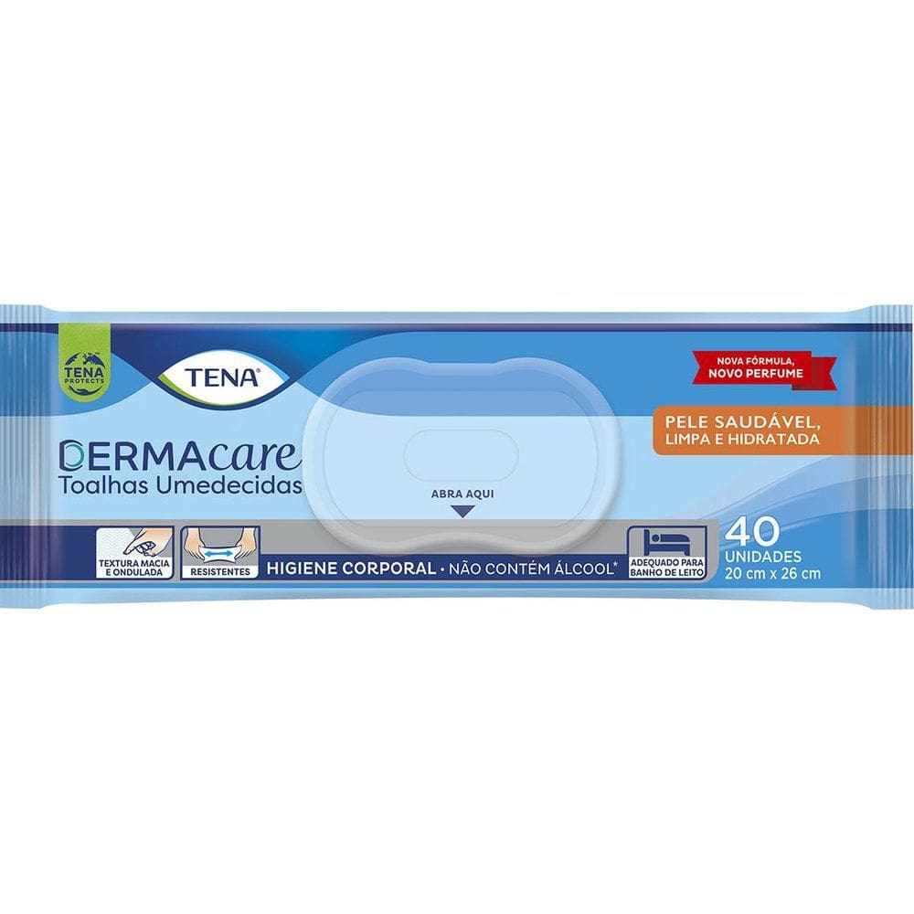 Toalhas Umedecidas Tena Dermacare 40 Unidades