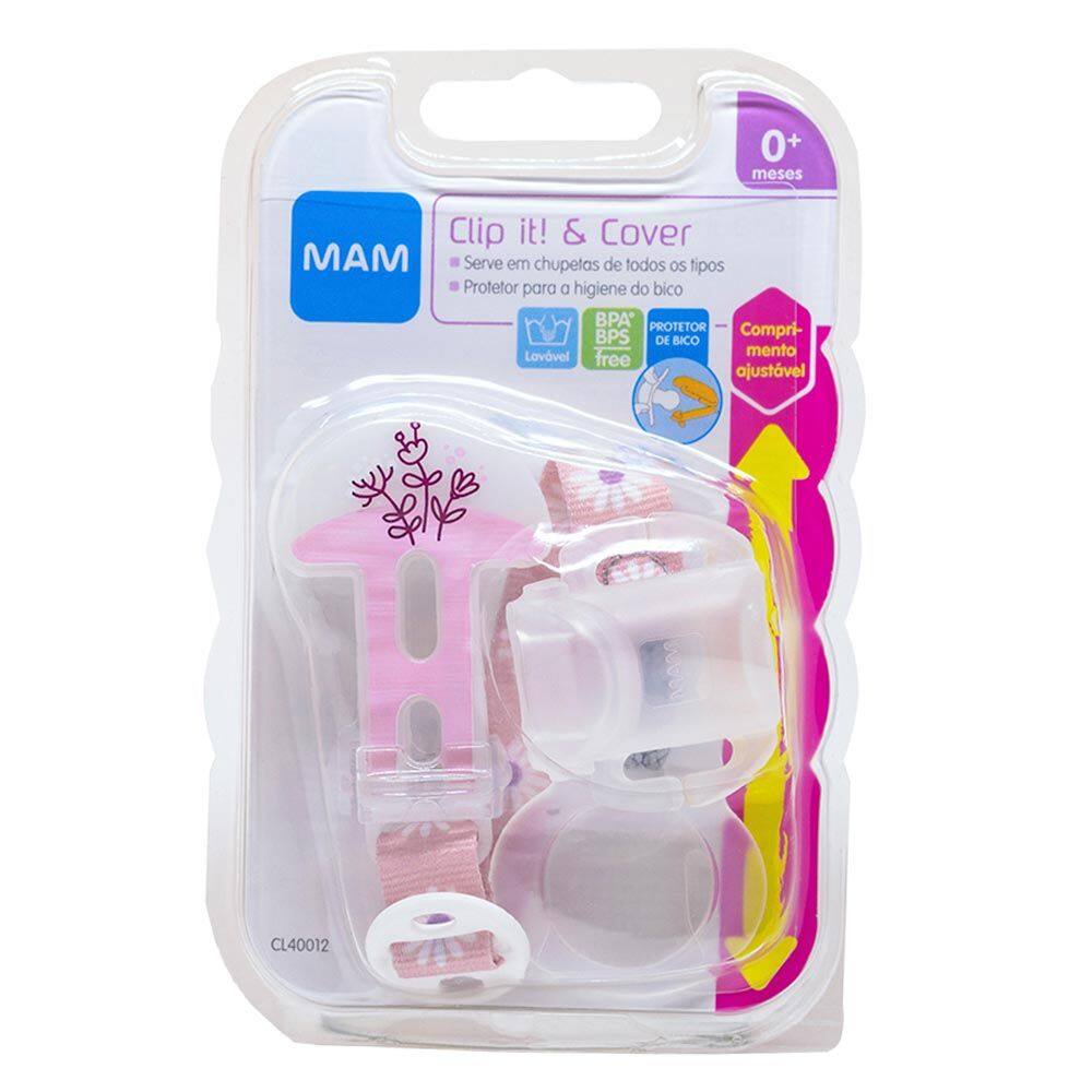 Prendedor de Chupeta Mam Clip It e Cover Girls Cores Ref:3142