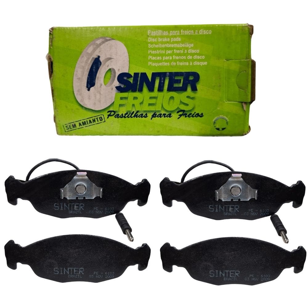 Jogo de Pastilhas de Freio Dianteira Sinter Freios PE-6103 P/ Peugeot 306 1993> / Xsara 1997>