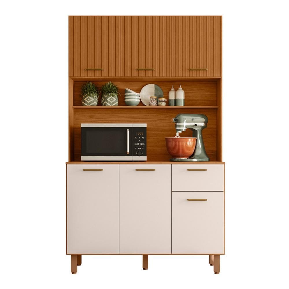 Armario de Cozinha Kit New Livia com 6 Portas e 1 Gaveta
